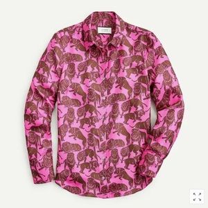 J. Crew Collection Sleepy Lions Blouse